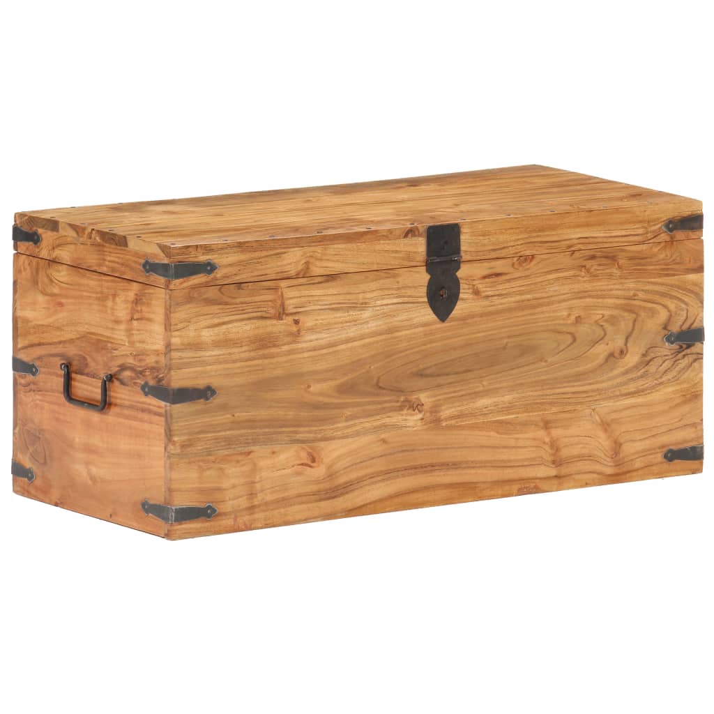 Chest 90X40X40 Cm Solid Acacia Wood