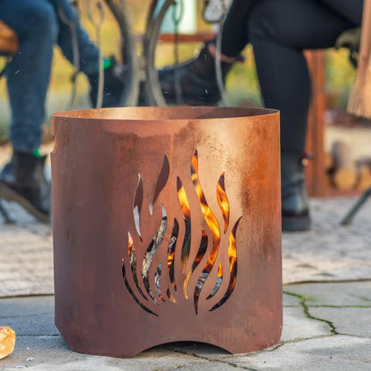 Redfire Handmade Garden Fireplace Kiruna Rust Steel