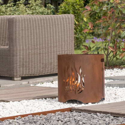 Redfire Handmade Garden Fireplace Kiruna Rust Steel