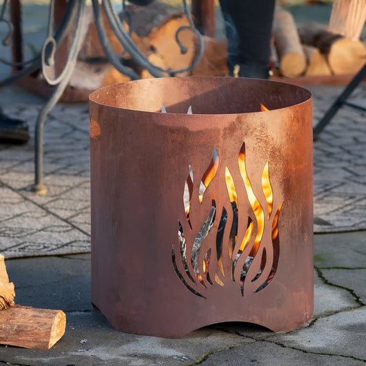 Redfire Handmade Garden Fireplace Kiruna Rust Steel