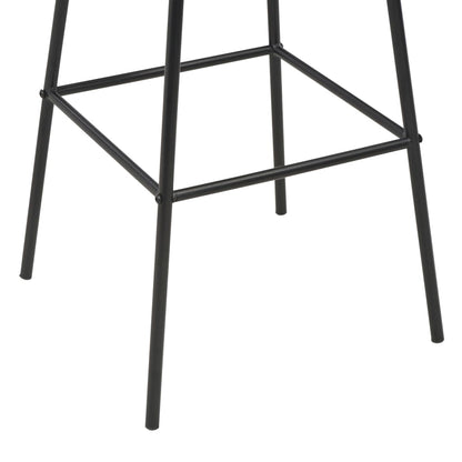 Bar Stools 4 Pcs Black Solid Pinewood And Steel