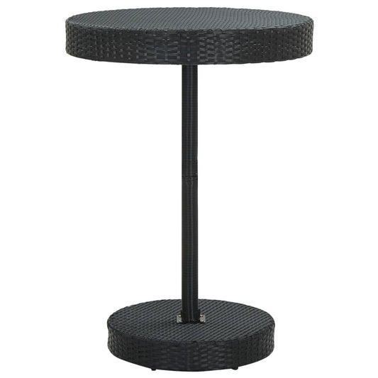 Garden Table Black 75.5X106 Cm Poly Rattan