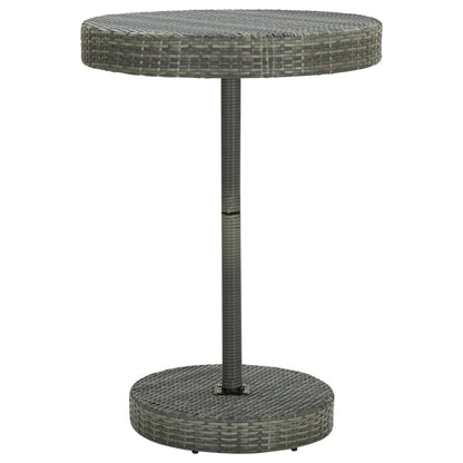 Garden Table Grey 75.5X106 Cm Poly Rattan