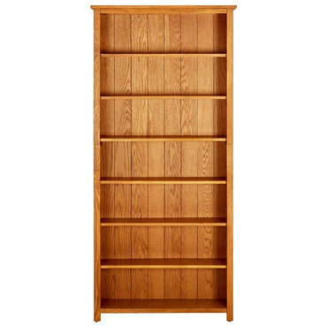 7-Tier Bookcase 90X22.5X200 Cm Solid Oak Wood