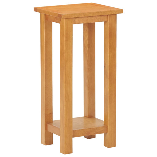 Side Table 27X24X55 Cm Solid Oak Wood