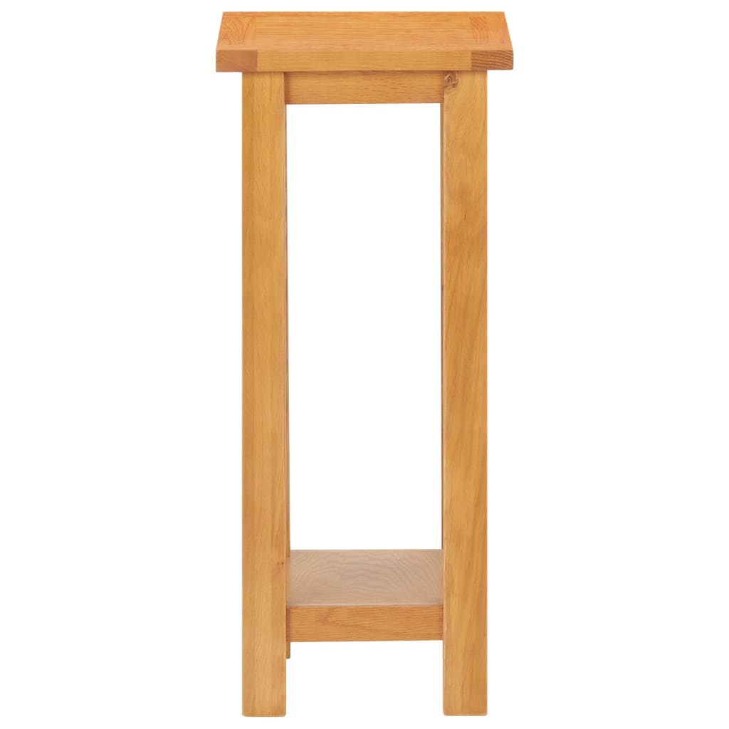 Side Table 27X24X55 Cm Solid Oak Wood