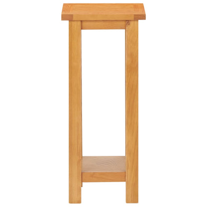 Side Table 27X24X55 Cm Solid Oak Wood