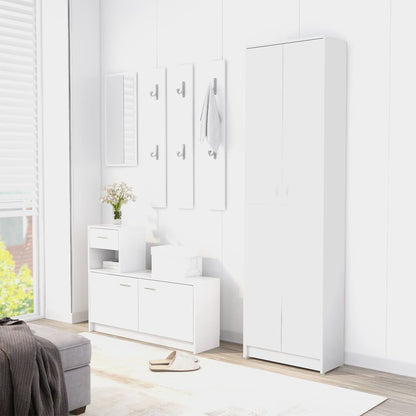 Hallway Wardrobe White 55X25X189 Cm Engineered Wood