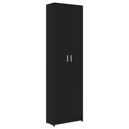 Hallway Wardrobe Black 55X25X189 Cm Engineered Wood