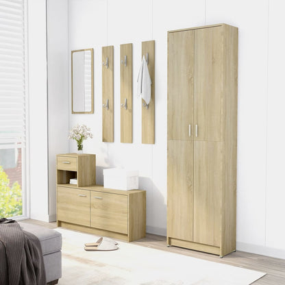 Hallway Wardrobe Sonoma Oak 55X25X189 Cm Engineered Wood