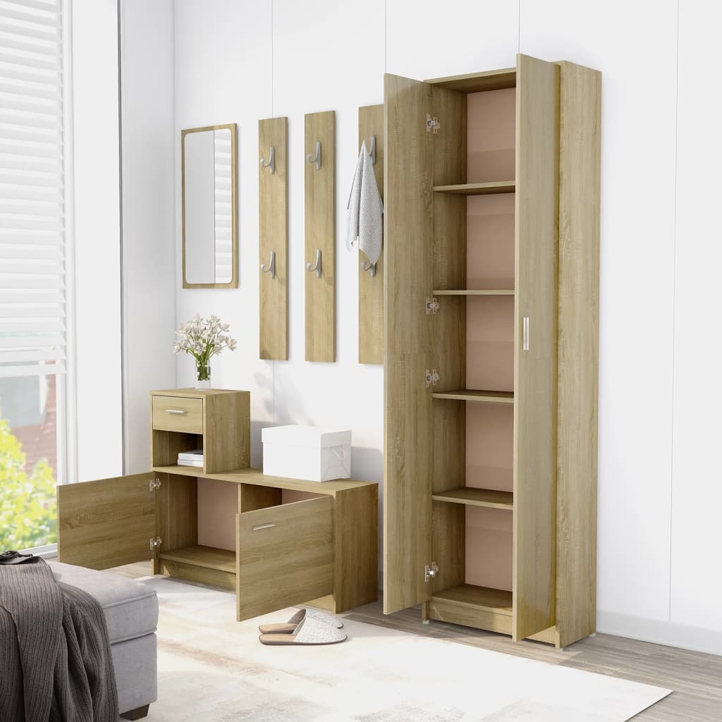 Hallway Wardrobe Sonoma Oak 55X25X189 Cm Engineered Wood