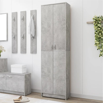 Hallway Wardrobe Concrete Grey 55X25X189 Cm Engineered Wood