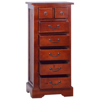 Chest Of Drawers Classical Brown 45X35X100Cm Solid Mahogany Wood