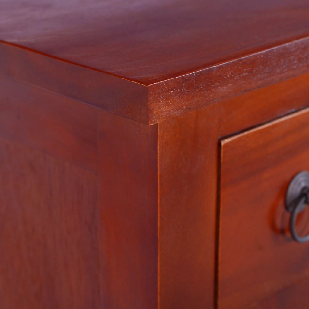 Chest Of Drawers Classical Brown 45X35X100Cm Solid Mahogany Wood