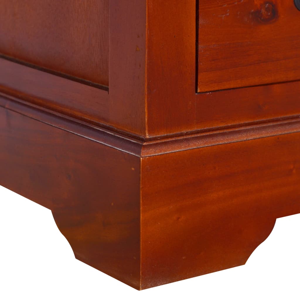 Chest Of Drawers Classical Brown 45X35X100Cm Solid Mahogany Wood