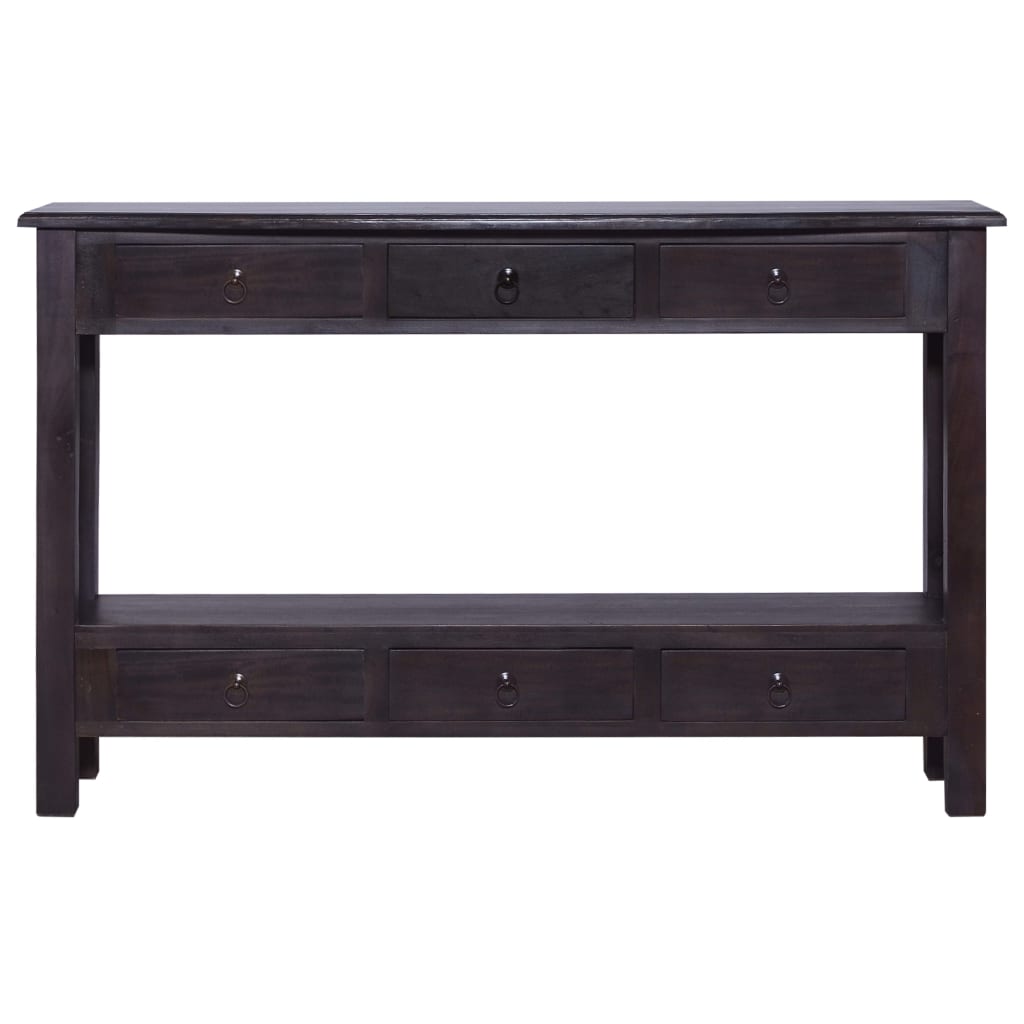 Console Table Light Black Coffee 120X30X75 Cm Solid Mahogany Wood