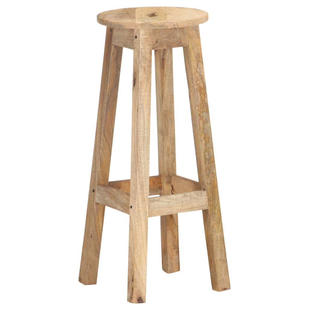 Bar Stools 2 Pcs Solid Mango Wood