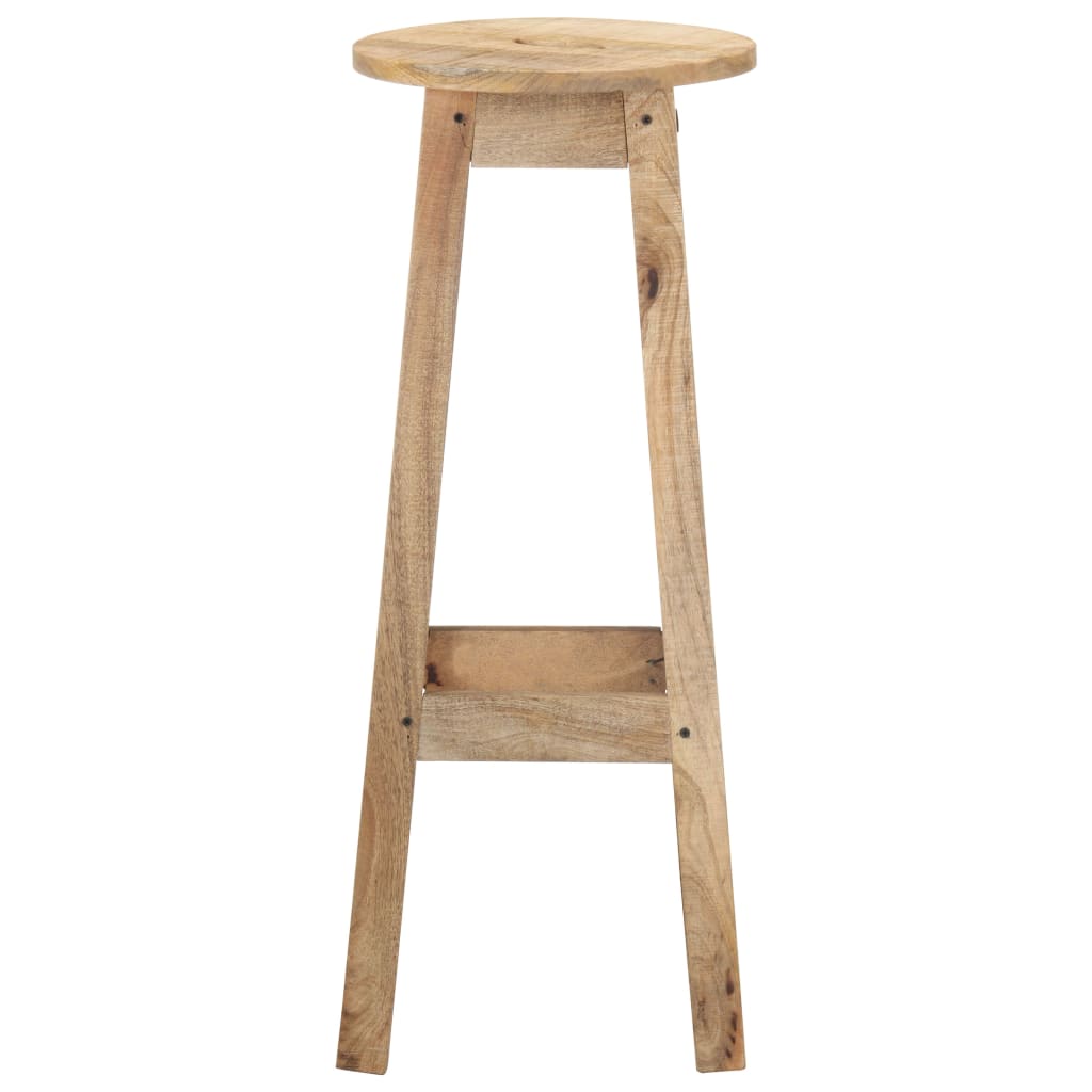 Bar Stools 2 Pcs Solid Mango Wood