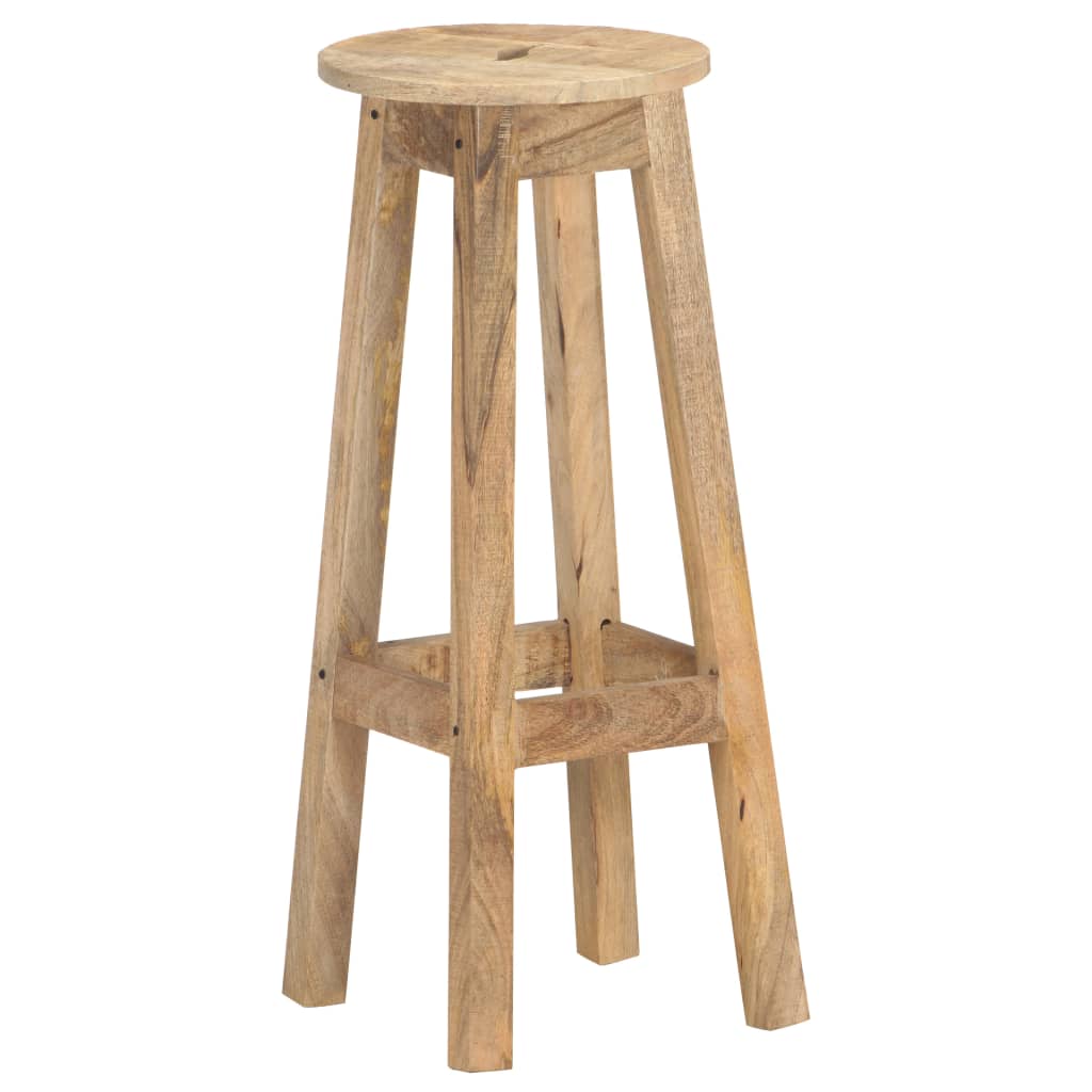 Bar Stools 2 Pcs Solid Mango Wood