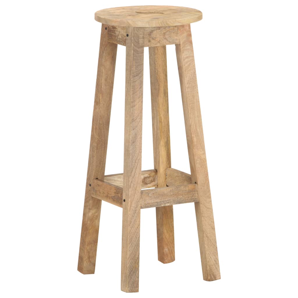 Bar Stools 2 Pcs Solid Mango Wood