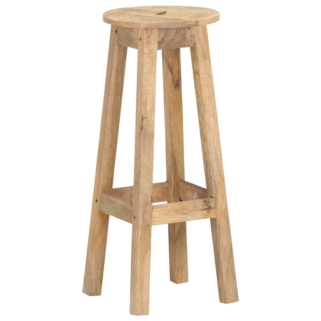 Bar Stools 2 Pcs Solid Mango Wood