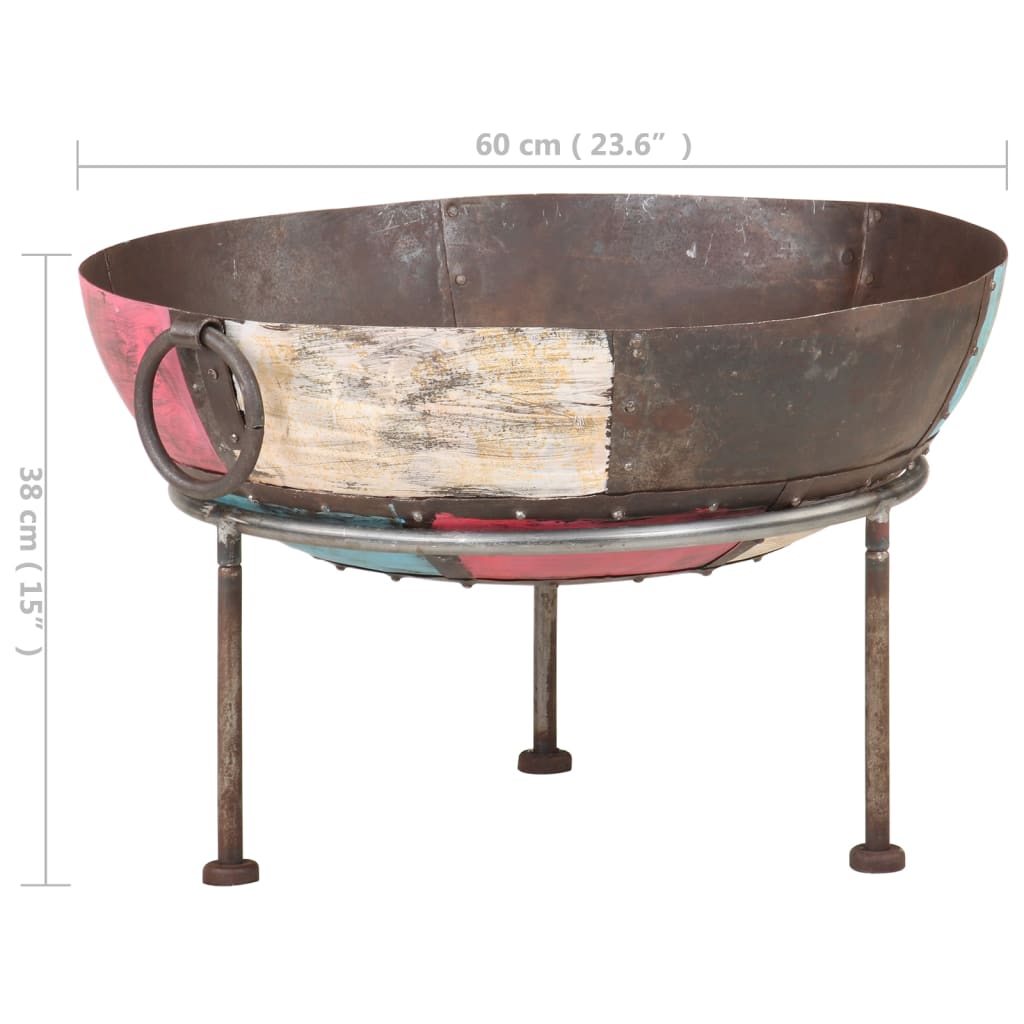 Colourful Rustic Fire Pit Ø 60 Cm Iron