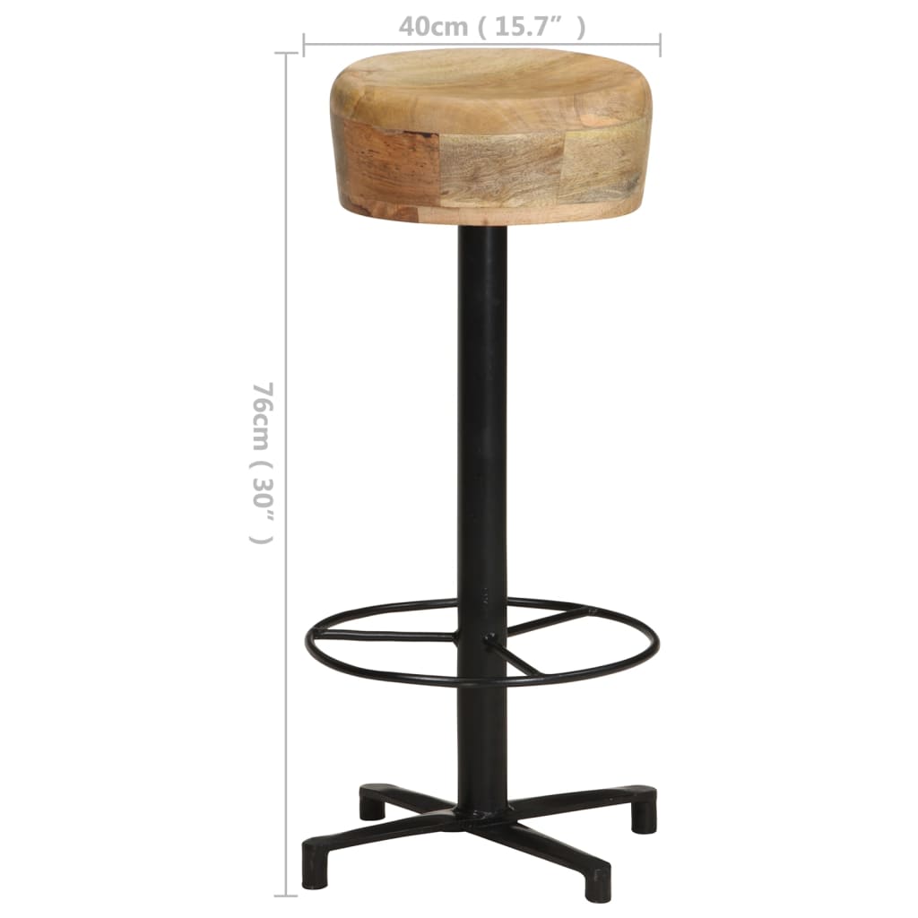 Bar Stools 2 Pcs 76 Cm Solid Mango Wood