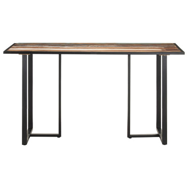 Dining Table 140 Cm Solid Reclaimed Wood