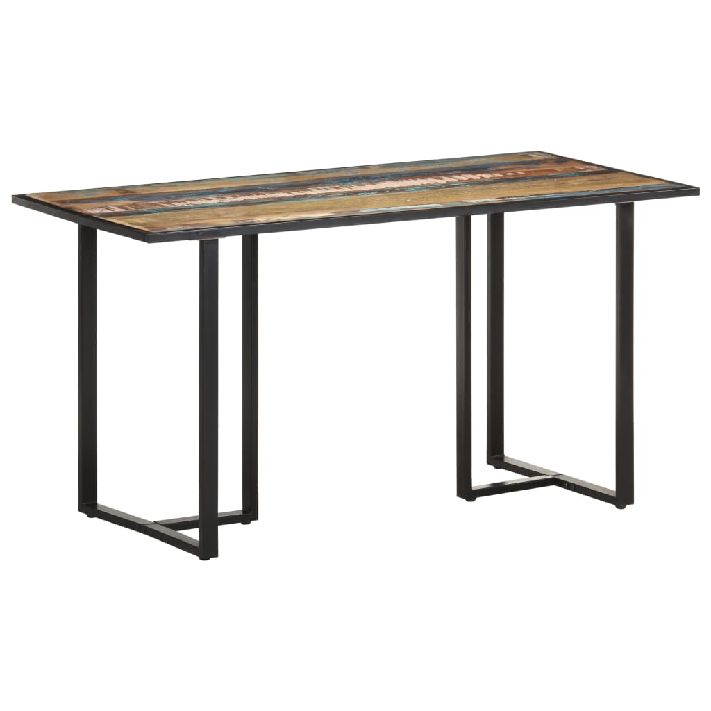 Dining Table 140 Cm Solid Reclaimed Wood