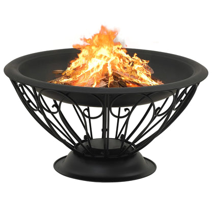 Fire Pit With Poker 75 Cm Xxl Steel