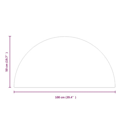 Fireplace Glass Plate Half Round 1000X500 Mm