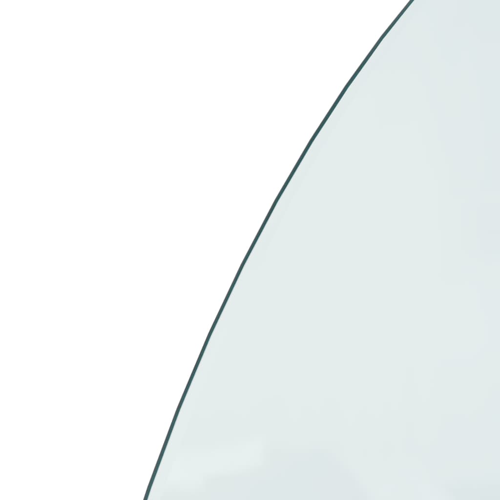 Fireplace Glass Plate Half Round 1000X600 Mm