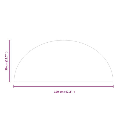 Fireplace Glass Plate Half Round 1200X500 Mm