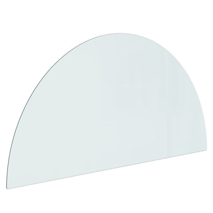 Fireplace Glass Plate Half Round 1200X600 Mm