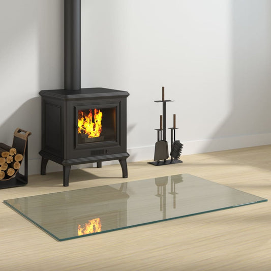 Fireplace Glass Plate Rectangular 100X60 Cm