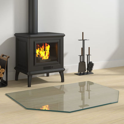 Fireplace Glass Plate Hexagon 80X60 Cm