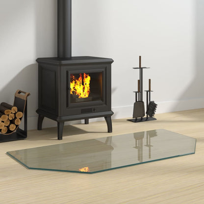 Fireplace Glass Plate Hexagon 100X50 Cm