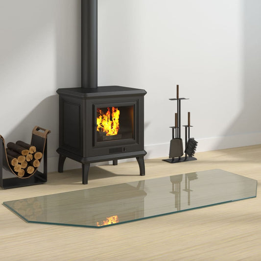 Fireplace Glass Plate Hexagon 120X50 Cm