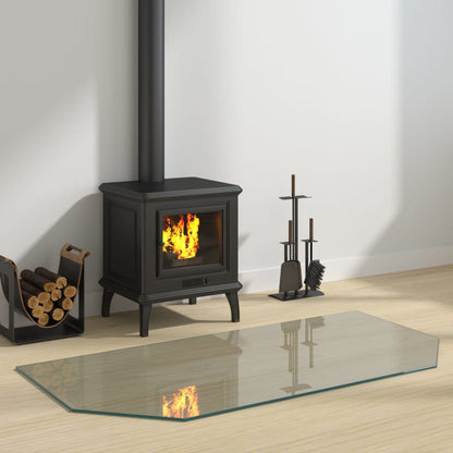 Fireplace Glass Plate Hexagon 120X60 Cm