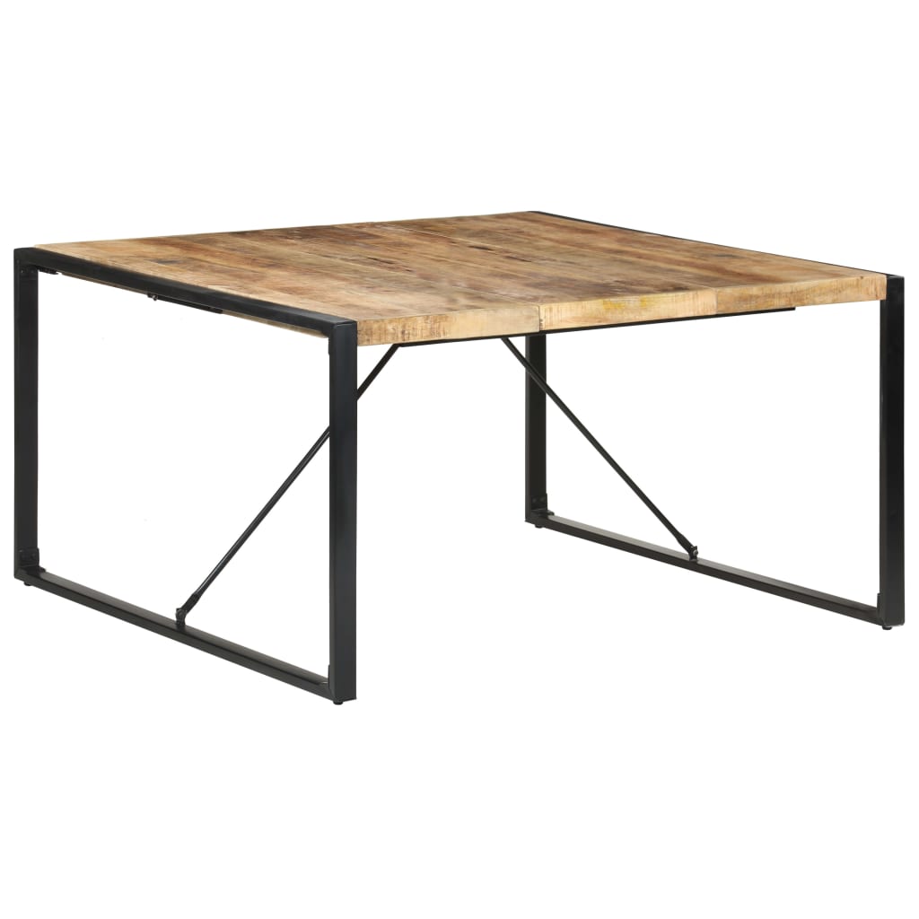 Dining Table 140X140X75 Cm Rough Mango Wood