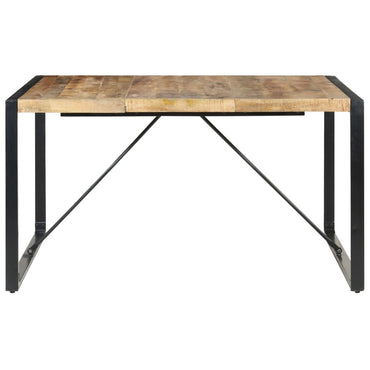 Dining Table 140X140X75 Cm Rough Mango Wood