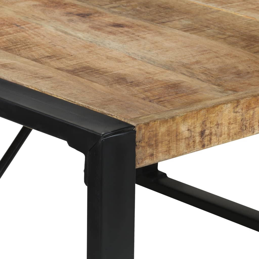 Dining Table 140X140X75 Cm Rough Mango Wood