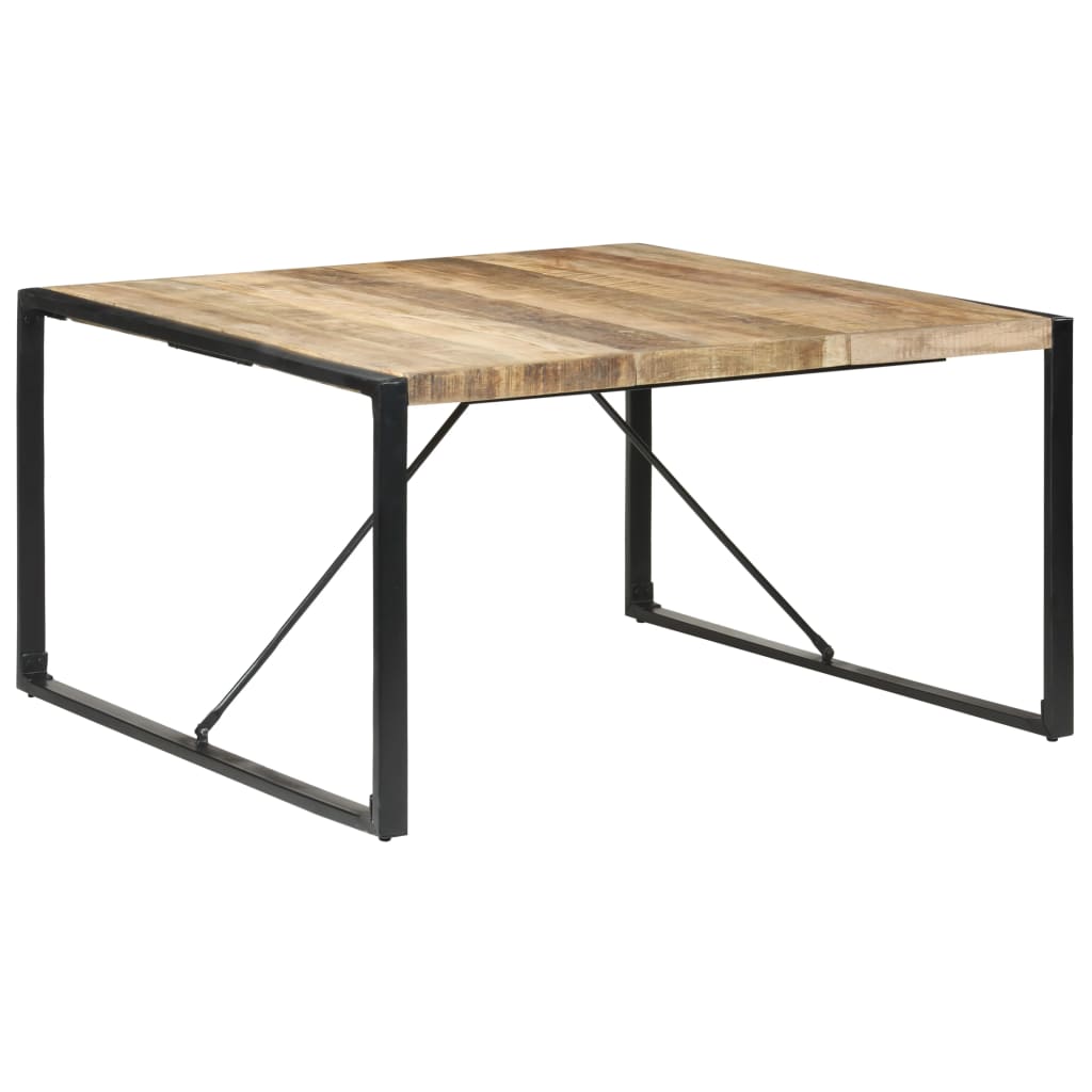 Dining Table 140X140X75 Cm Rough Mango Wood