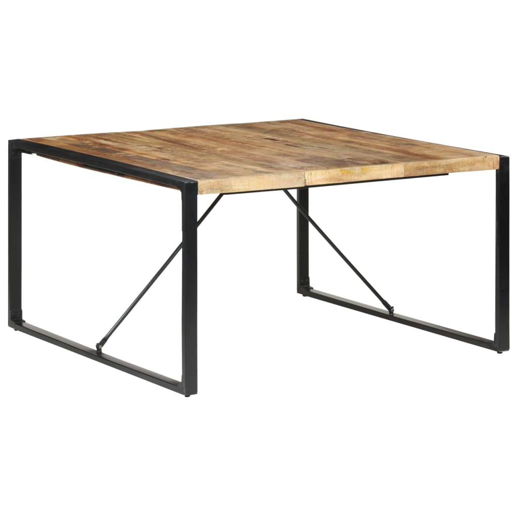 Dining Table 140X140X75 Cm Rough Mango Wood