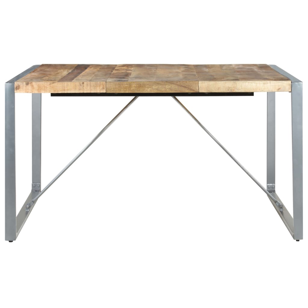 Dining Table 140X140X75 Cm Rough Mango Wood