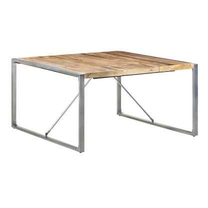 Dining Table 140X140X75 Cm Rough Mango Wood