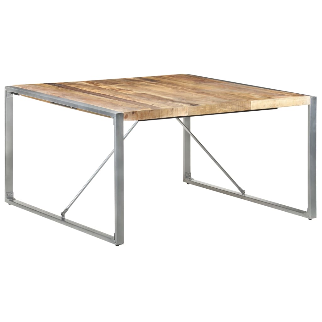 Dining Table 140X140X75 Cm Rough Mango Wood