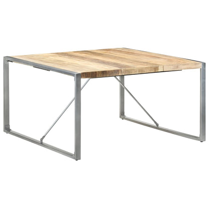 Dining Table 140X140X75 Cm Rough Mango Wood