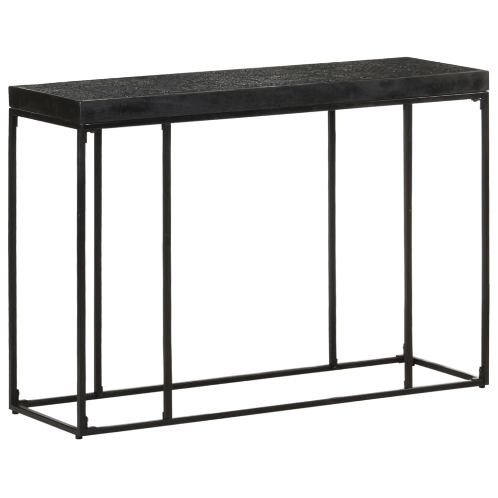 Console Table Black 110X35X76 Cm Solid Acacia And Mango Wood