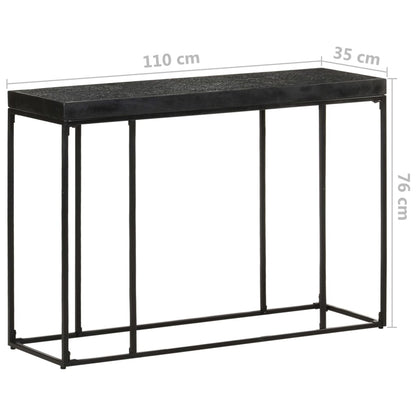 Console Table Black 110X35X76 Cm Solid Acacia And Mango Wood